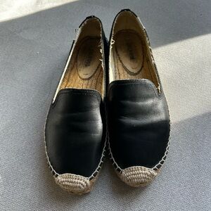 Elegant Black Leather Slip-On Loafers